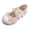 Beige, variant on GiLiling Girls Mary Jane Flats, Embroidered Cloth Fabric with Pearl, Elastic Strap Non-Slip Rubber Sole Casual Flats (Pink, 6-7 Years)