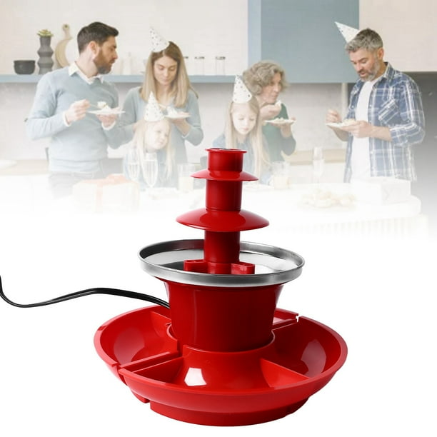 Máquina De Fuente De Chocolate De 3 Niveles, Opciones De Inmersión Versátiles Fondue De Chocolate Enchufe Eléctrico Europeo 220 V Para Fiesta De Cumpleaños