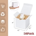 thumbnail image 6 of BagDream 50 Pack White Gift Boxes with Lids, 4x4x4" Small Cardboard Gift Boxes for Bridesmaid Proposal, Presents, Christmas, Wedding, 6 of 8