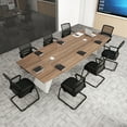 thumbnail image 4 of Gymax Chaise d'Invité de Bureau Ensemble de 12 Chaises de Réception avec Support Lombaire et Base de Traîneau, 4 of 10
