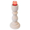 thumbnail image 5 of PartyKindom Chic and Unique Beige Wooden Candle Holders for Table Decoration 3Pcs, 5 of 7