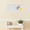 thumbnail image 3 of PinPix 30x12 Custom Cork Bulletin Board Grey White Poster Board Has a Fabric Style Canvas Finish, Framed in Grey White, by ArtToFrames (PinPix-1872), 3 of 5
