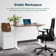 Vari Essential Electric Standing Desk Ergonomic Sit-to-Stand Home & Office Computer Desk, 48 x 24 Hazel Wood