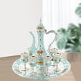 thumbnail image 4 of Decantador europeo perfecl con tazas y bandeja para servir naranja, 4 of 7