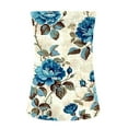 thumbnail image 5 of Tops for Women Sleeveless Floral Printing Tube Strapless Summer Casual T-Shirt Multicolor L, 5 of 5