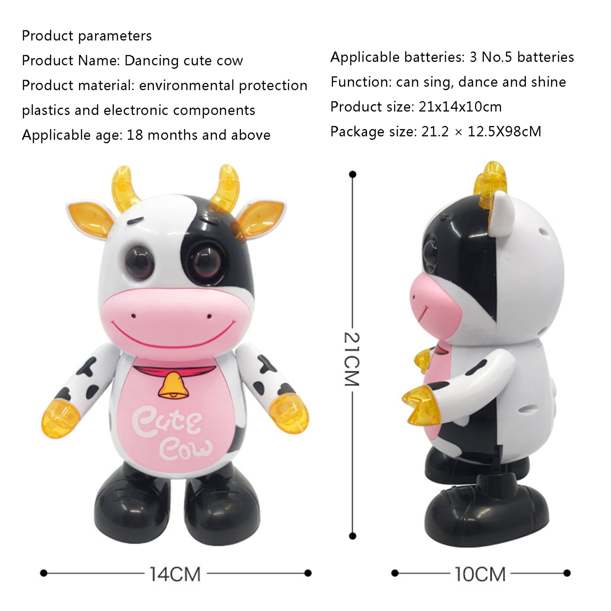 Pudcoco Kids Electric Cow Toy Children Dancing Cow Toy with Music Light | Walmart Canada Pudcoco Kids Electric Cow Toy Children Dancing Cow Toy with Music Light | Walmart Canada