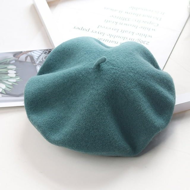 Béret Tricoté en Laine Décontracté Mode Automne et Hiver pour Femmes