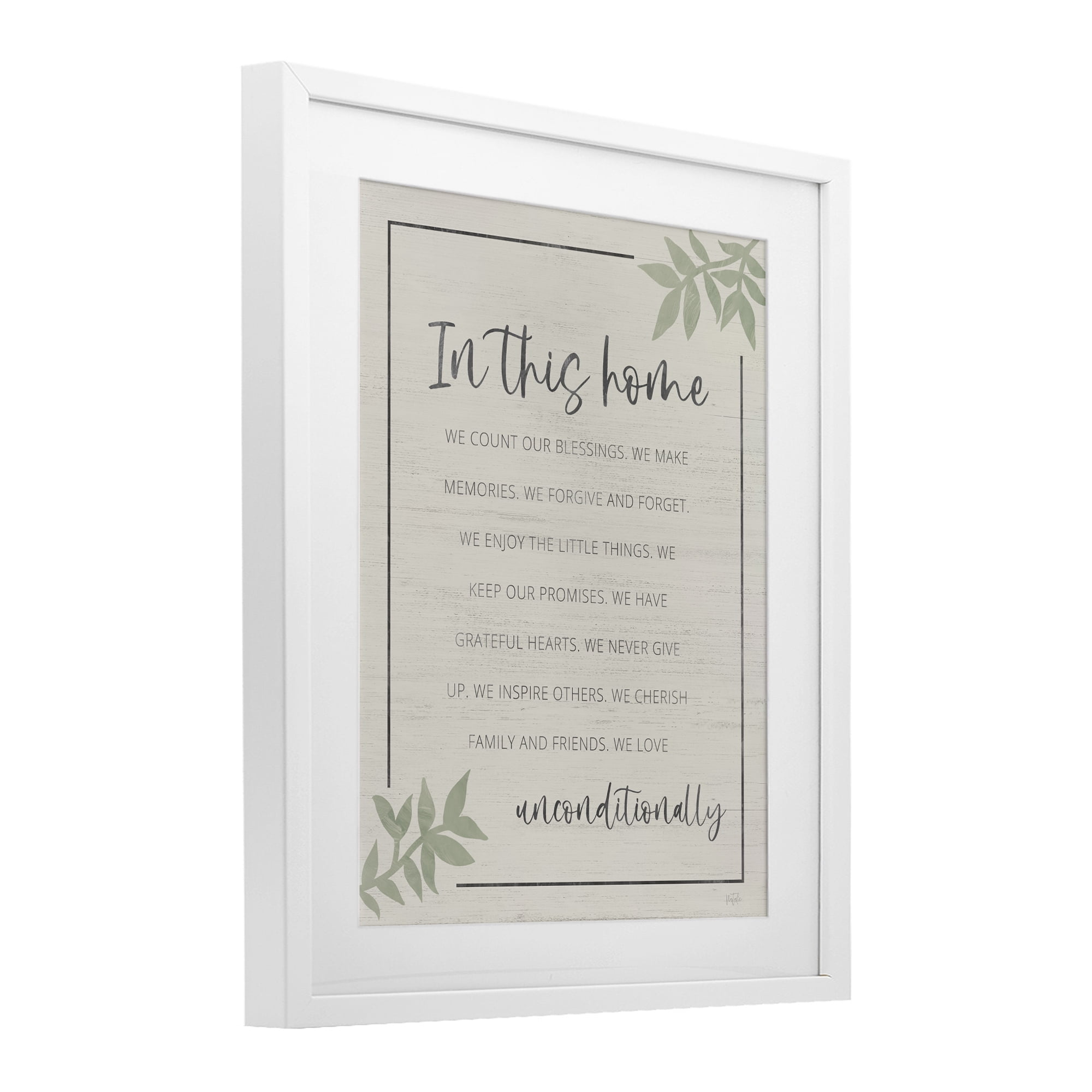 Stupell Industries We Love Unconditionally White Framed Print Under Glass, design by Natalie Carpentieri