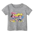 thumbnail image 3 of MIXUE Girls Tops & T-Shirts Juniors Summer Cute Cartoon Print Round Neck Short Sleeve Loose Casual Fashion Tee Shirts Streetwear,Gray,12-13 Years, 3 of 3