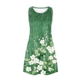 thumbnail image 6 of Uaswgudfs Women's Sleeveless A-Line Flowy Tank Dress - Casual Summer Sundress with Floral Accents for Social Occasions Green XXL, 6 of 9