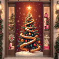 thumbnail image 2 of Decorative Design Christmas Tree Festive Decoration Holiday Banner for Christmas Party Family Celebration Winter Event, 2 of 9