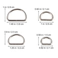 thumbnail image 4 of GOOHOCHY 120Pcs Metal D Rings Silver Double Sided Plating for DIY Belts Harness Clothes, 4 of 6