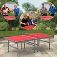 thumbnail image 7 of 6X3ft Mid-Size Table Tennis Tables,Portable Ping Pong Table Game with Net, 2 Paddles & 3 Balls for Indoor/Outdoor Use, 7 of 7