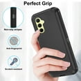 thumbnail image 3 of Asuwish Compatible with Samsung Galaxy A35 5G Phone Case Hybrid Rugged Shockproof Hard Protective Drop Proof Full Body Heavy Duty Mobile Cell Cover for A 35 35A A355G Women Men Black, 3 of 8