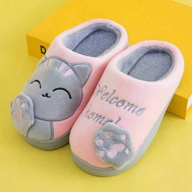 unbranded Zapatillas De Casa Para En Color Rosa Con Suela Antideslizante Y Interior De Coral Fleece