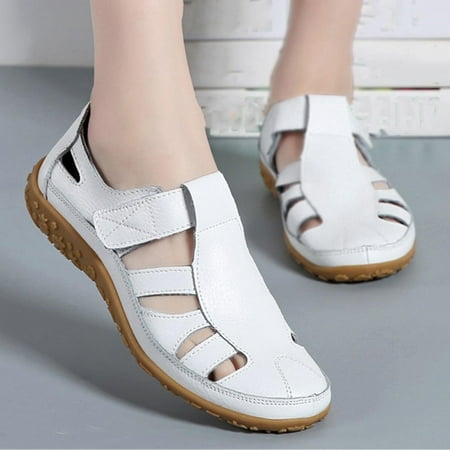 

Wavsuf Sandals for Women Clearance Casual Summer White Sandals Shoes Size 8.5