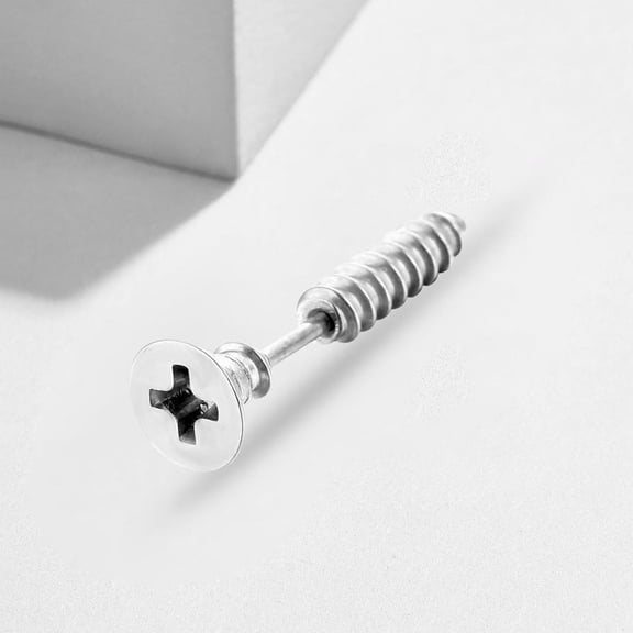 QIQUWOHUL Stainless Steel Screw Ear Stud Earring Piercing Jewelry