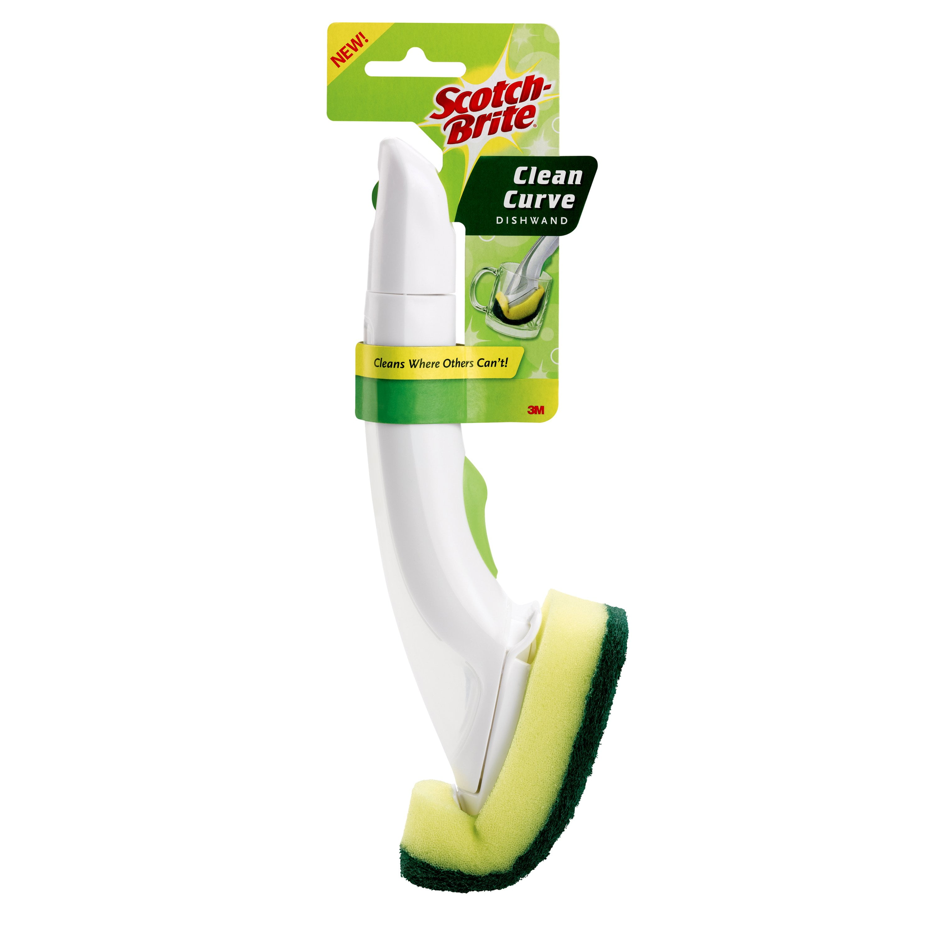 ScotchBrite Heavy Duty Clean Curve Dishwand, Soap Dispensing, 1