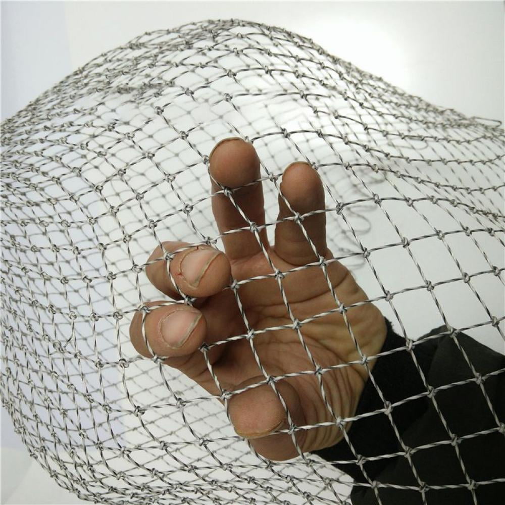 Portable Nylon  Folding Fishing Nets Collapsible Landing Dip Net Rhombus Mesh 