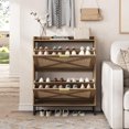 thumbnail image 4 of Vabches Farmhouse Shoe Storage Cabinet with 2 Flip Drawers & 1 Compartment, Hidden Narrow Shoe Rack Cabinet with Adjustable Shelves for Entryway, Hallway, 4 of 8