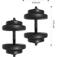 thumbnail image 2 of BalanceFrom Pounds Vinyl Coated Dumbbell Set for Home Gym \u Cement Weight Plates with - Contou Handles and Collar Locks for Adjustable Strength Training Workouts, 2 of 6
