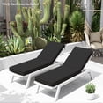 thumbnail image 3 of Pakunoda Chaise Lounge Cushions Set of 2, 72" x 21" x 4" Outdoor High-Density Foam Patio Furniture Lounger Replacement Cushions with Zipper Ties Water-Resistant for Pool, Black, 3 of 7