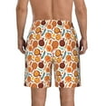 thumbnail image 3 of KLL Hot Fresh Pizza Men's Casual Summer Beach Shorts Hawaiian Shorts with Pockets-Small, 3 of 5