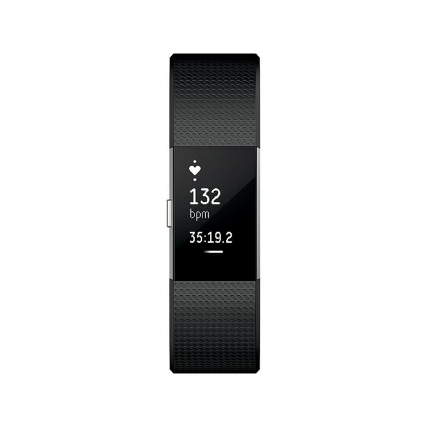 Fitbit Charge 2 Silver - Large, Wireless Fitness Activity