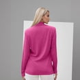 thumbnail image 5 of Ltctricy Long Sleeve Shirts for Women Mock Neck Solid Color Basic T Shirts Base Layer Tops Soft Casual Undershirts(Hot Pink,X-Large), 5 of 5