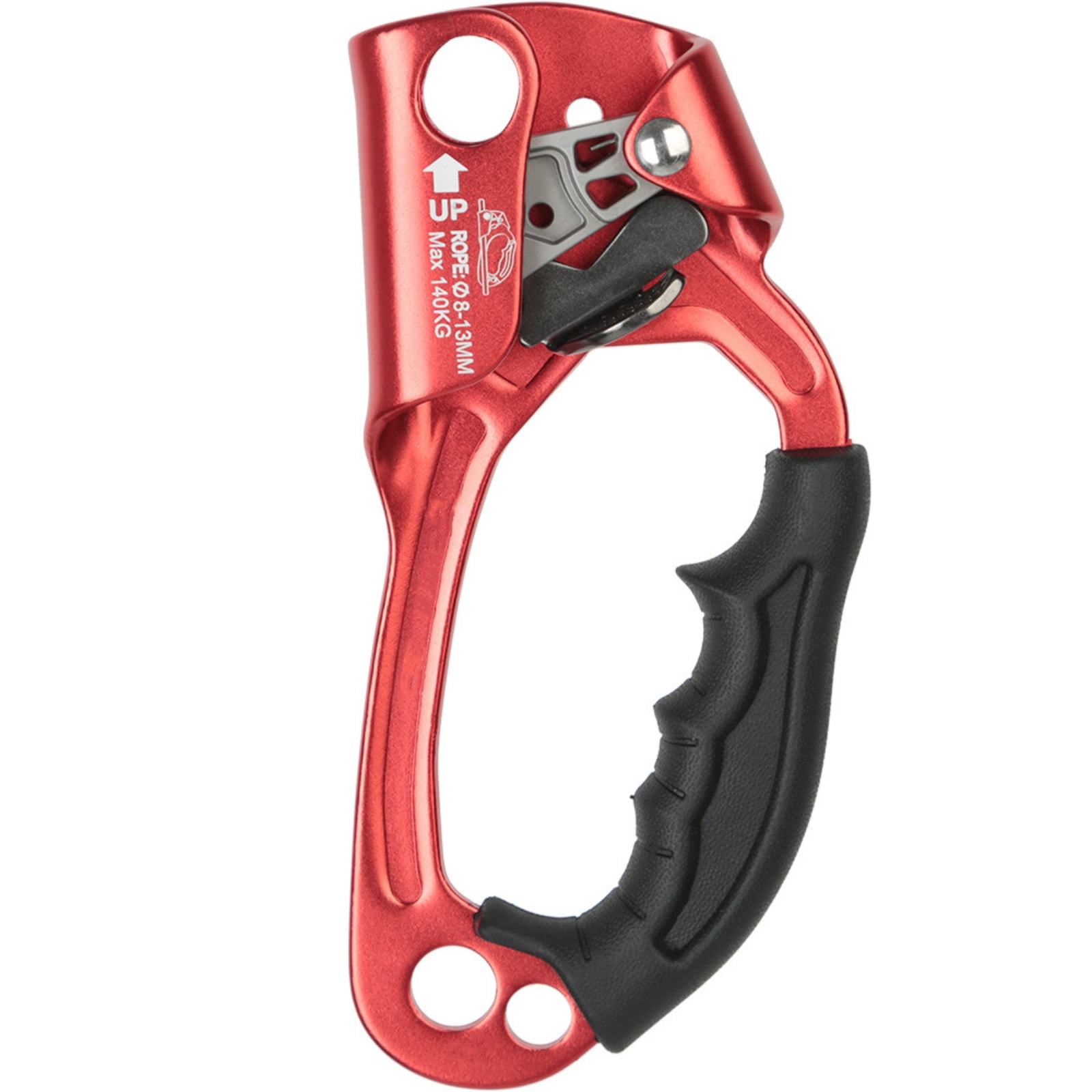 Rock Tree Climbing Ascender Right Hand Alloy Stainless Steel 8 13mm Rope Rubber Grip 308lb Load Safe NATEFEMIN