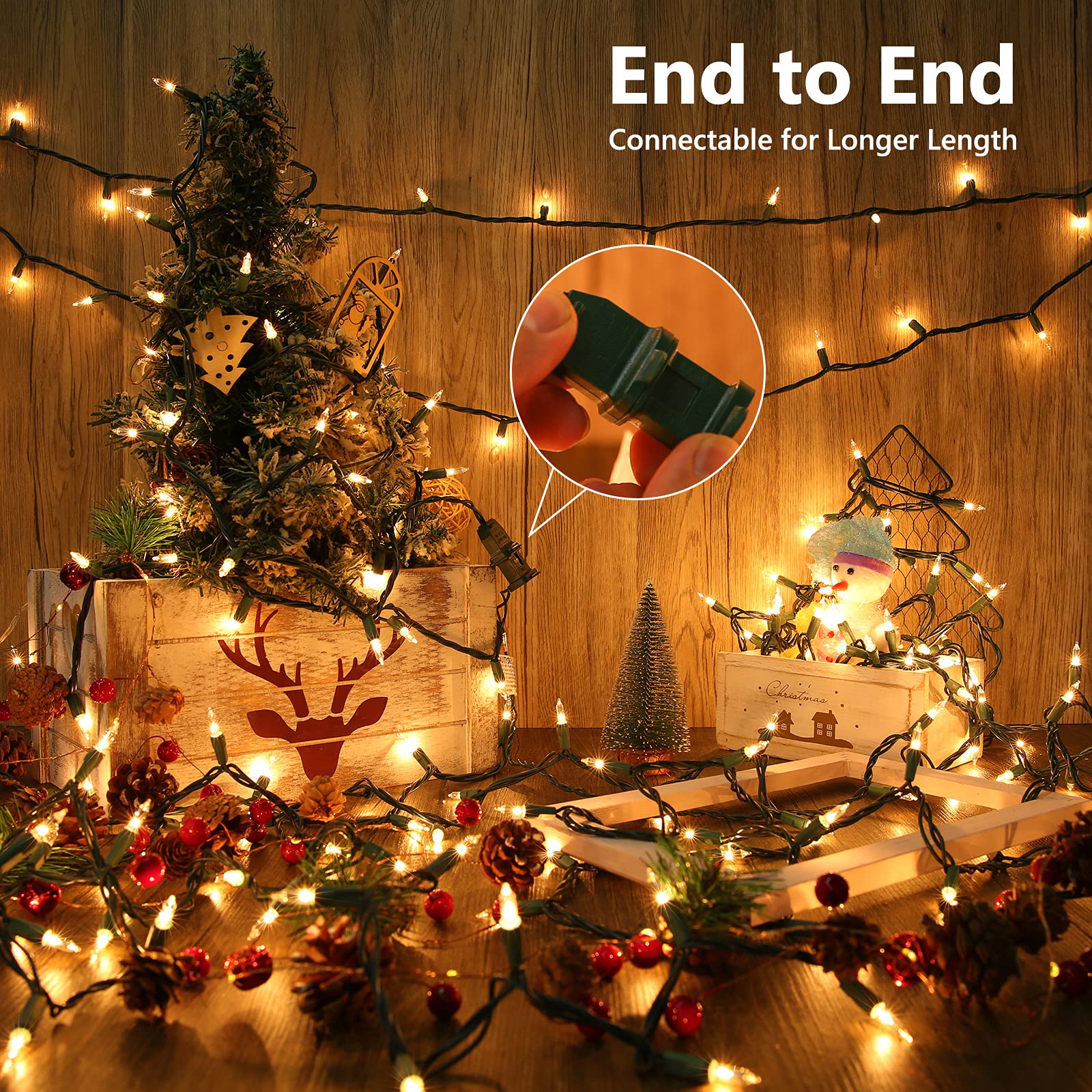 Toodour Warm White Christmas String Lights 50-Count photo 6