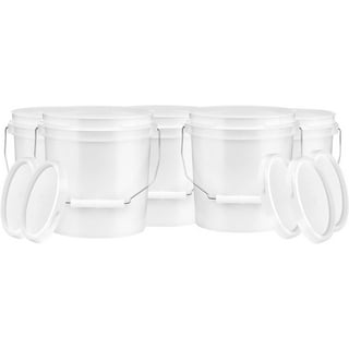 1 Gallon 128 oz Clear Plastic Bucket with Lid and Handle 1 Pack, Ice Cream Tub with Lids - Food Grade Freezer and Microwave Safe Food Storage Cont