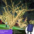 thumbnail image 2 of Cadena de luces LED solares impermeables para exteriores, luces con control remoto de 8 funciones, iluminación de calle, patio, decoración alrededor del árbol, luces navideñas, 2 of 4