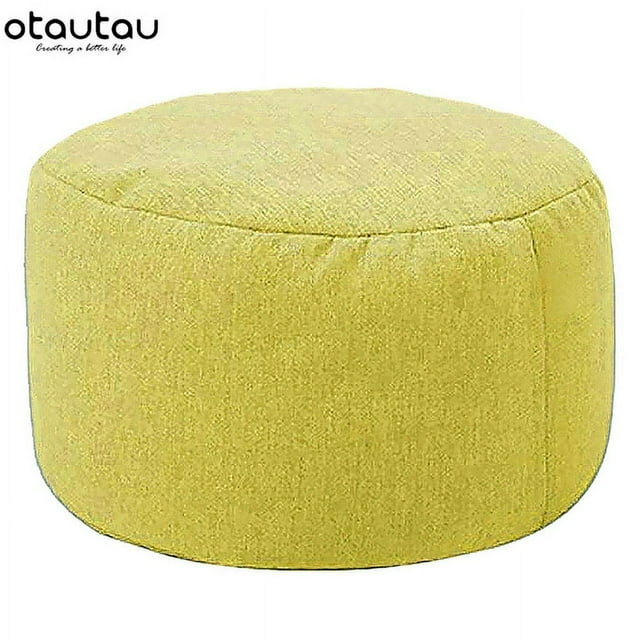 HLONK Housse de Repose-Pieds Pouf Pouf en Coton et Lin Fauteuil Poire Petit Tabouret Rond Repose-Pieds Siège d'Angle Tabouret Pouf JD001