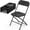 Black, variant on JOYMOR 10 Pack White Plastic Folding Chair, Indoor Outdoor Stackable Seat