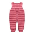 thumbnail image 3 of ATOGUTA Boys Girls Winter Snowsuit Sleeveless Romper Outwear Kids Jumpsuit Down Coat Jacket Size 1T-6, Watermelon Red, 3 of 4