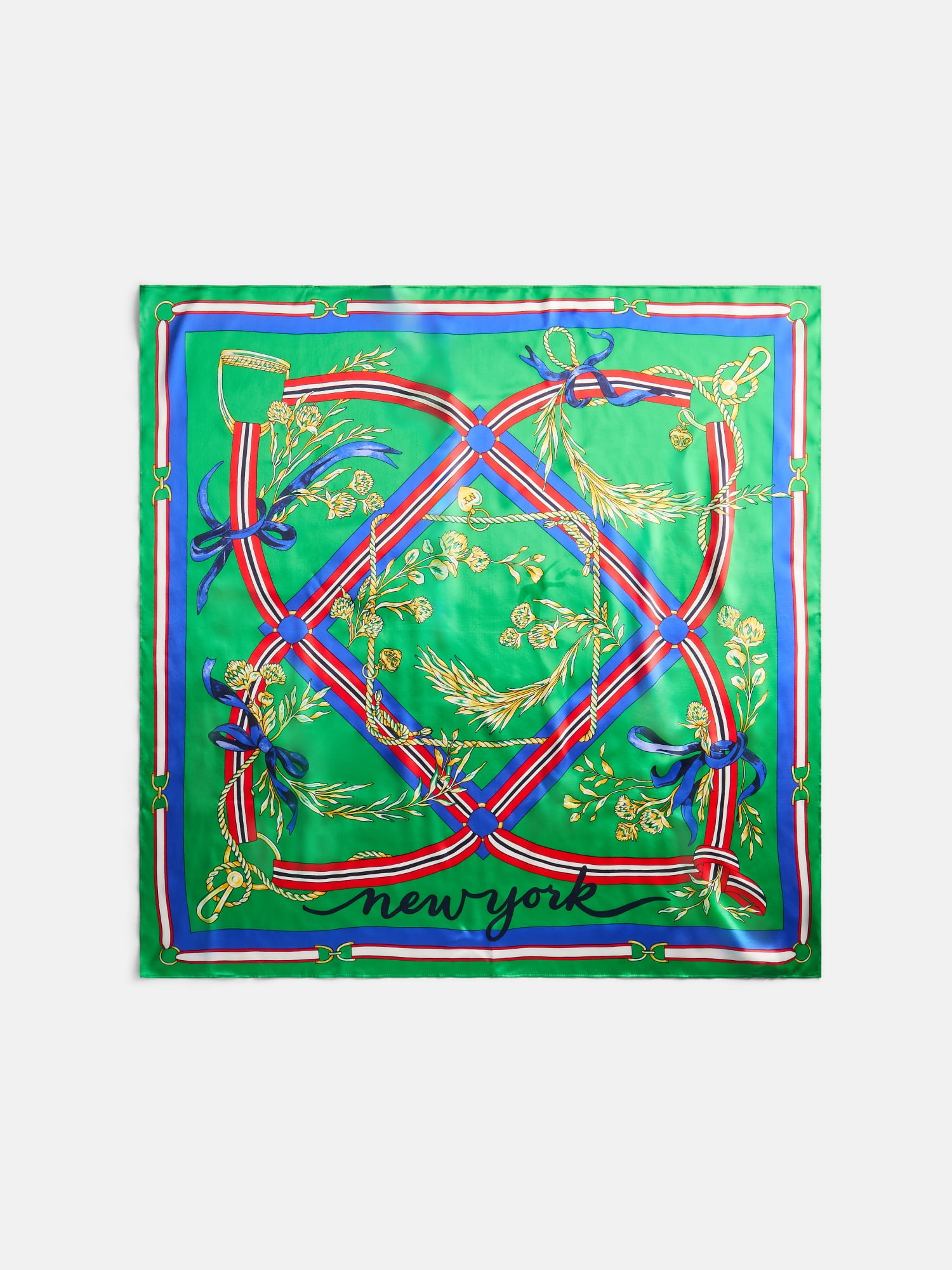 Free Assembly Women's Silk Print Scarf, Deep Pickle