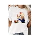 thumbnail image 1 of Women's Cute Cartoon Character Print T-Shirt – Casual, Sporty,All-Season Comfort, Black with Blonde Graphic Top Womenswear summer outfits, 1 of 6