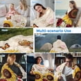 thumbnail image 5 of Sunflower Cooling Blanket, Lightweight Breathable Summer Throw Blanket with Double Sided Cold Effect,Farmhouse Rose Floral Vintage Butterfly Picnic Beach Blankets Bed Sheet for Hot Sleepers 40"x60", 5 of 8