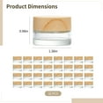 thumbnail image 4 of 32PCS 5 ml/0.17 oz Clear Glass Cosmetic Jars with Natural Wood Grain Lids, Small Refillable Travel Cream Containers, Empty Sample Bottles for Lotions, Eye Cream, Balms, DIY Beauty, 4 of 5