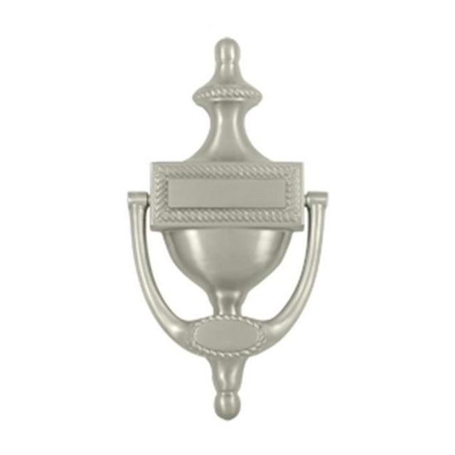 Deltana DKR75U15 Knocker de Porte de Corde Victorienne - Nickel Satiné - Solide