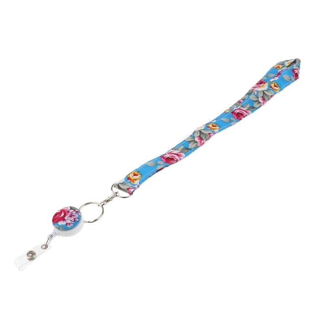 Soporte de tarjeta de identificación floral Colcomx Cordón Correa de cuello móvil Gancho de llavero