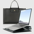 thumbnail image 4 of PU Leather Adjustable Laptop Stand Briefcases Soft Lining Spacious Compartments, 4 of 18