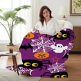 thumbnail image 5 of Djunllk Halloween Throw Blanket 51 x 59 Inch, Gentle Fleece Fall Throw Blanket Cozy Warm Cute Halloween Ghost & Pumpkin Blanket, Ultra-Soft Blankets and Throws for Couch Sofa Bed, 5 of 7