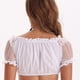 thumbnail image 1 of Camisas de Mujer Fiudx Blusas Sexys de Color Sólido para Mujer Manga Corta con Cuello en V, 1 of 3
