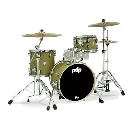 PDP Concept Maple Bop Kit 3-Piece Shell Pack (Satin Olive, Finishply)