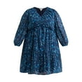 thumbnail image 4 of Terra & Sky Women's Plus Mini Peasant Dress with Long-Sleeves, Sizes 0X-4X, 4 of 4