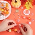 thumbnail image 3 of 106Pcs Large Chunky Beads Bubblegum Bead Bulk 20mm Thanksgiving Focal Pen Beads Orange Bubblegum Beads Rhinestone Bead for Jewelry Making Bracelet Necklace Pen Craft Supplies, 3 of 5