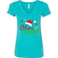 thumbnail image 3 of Inktastic Mimi Claus with Christmas Santa Hat and Snowflakes Women's V-Neck T-Shirt, 3 of 5
