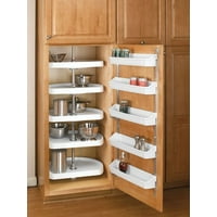 Rev-A-Shelf 6272-20-52 RAS Polymer 20" Diameter D-Shaped Two Shelf Lazy Susan Set with 26-32" Extension Shaft by Rev-A-Shelf